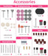 HARDELL Rotary Tool Accessories, 227pcs Power Rotary Tool Accessories Kit, 1/8"(3.2mm) Diameter Shanks, Universal Fitment for Easy Cutting, Polish...