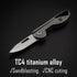 KeyUnity KK05 Mini Titanium Pocket Knife for Everyday Carry- Razor Sharp Folding Blade, Lightweight EDC Tool for Camping, Hiking and Outdoor...