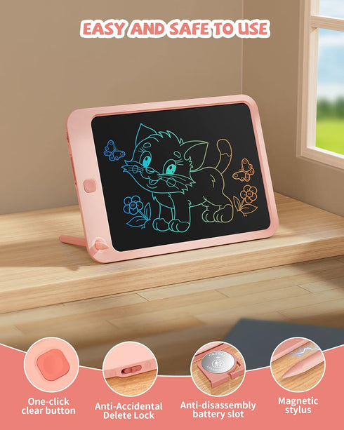 LCD Writing Tablet 10 Inch, Toys for 3 4 5 6 7 8 9 10 Year Old Boys Girls, Colorful Doodle Board Drawing Tablet, Gift for Boys Toddlers Age 3-12 Y...