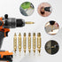 Damaged Screw Extractor Kit Stripped Screw Extractor Set DIY Hand Tools Gadgets Gifts for Men Broken Bolt Extractor Remover Sets, 6PC HSS Drill Bi...