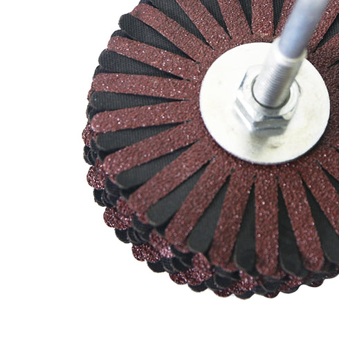 YXQ Abrasive Cloth Flap Wheel Sander 120 Grit 1/4-Inch Aluminum Oxide Shank for Woodworking Root Carving Furniture Polishing...