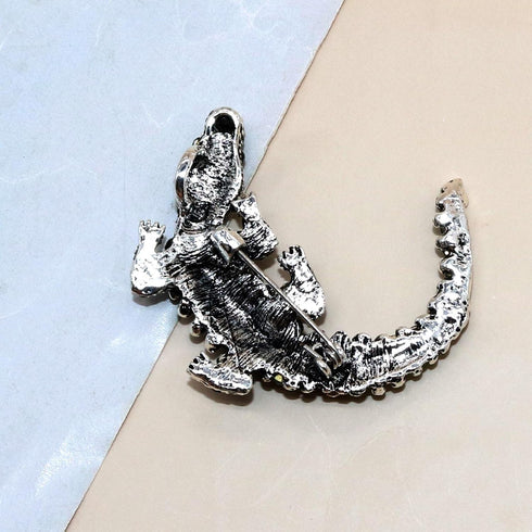 Retro Dragon Crystal Brooch Sparkling Uniquely Stylish 3D Dragon Shape Rhinestone Brooch Pin Gothic Punk Fashion Jewelry Gifts Brooches Accessorie...