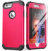 IDweel for iPhone 6S Plus Case with Tempered Glass Screen Protector, for iPhone 6 Plus Case, 3 in 1 Shockproof Slim Hybrid Heavy Duty Hard PC Cove...