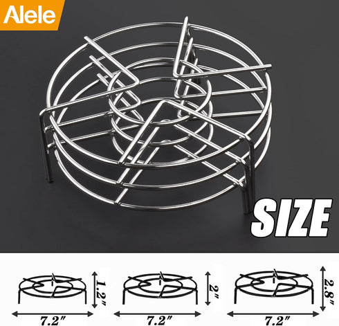 Alele Steam Rack 7Inch Trivet Stainless Steel Steaming Rack Electric Pressure Cooker steam Rack Stand for Instant Pot Pressure Cooker Food Heating...