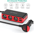 AUOPLUS 120W 3 Socket Cigarette Lighter Splitter Car Charger Adapter, LED Voltage Display Dual 4 USB Chargers(6.8A), Car Charger On/Off Switches 1...