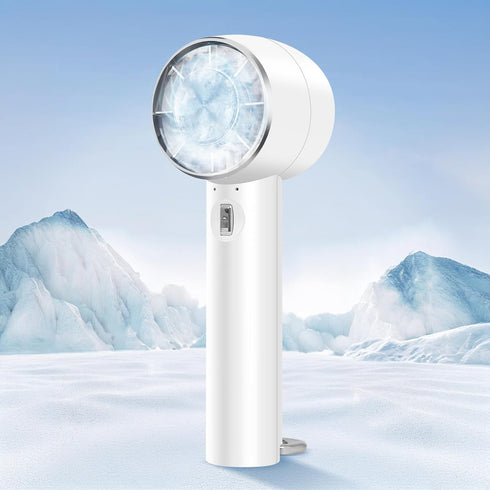 Handheld Portable Turbo Fan with Cold Compress, High-Speed 2 in 1 Hand Held & Desk Fan, 4200mAh Battery Rechargeable Mini Personal Travel Fan for ...