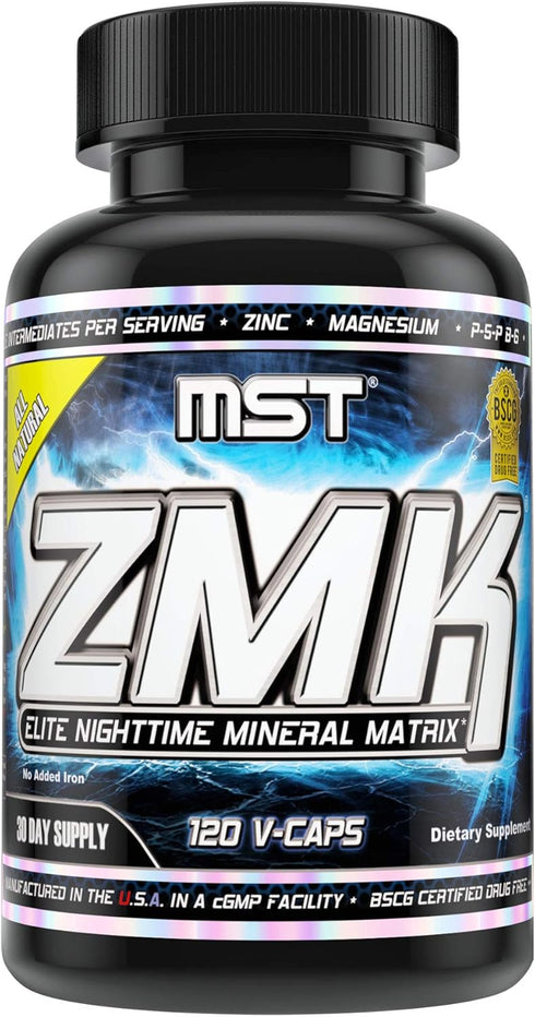 ZMK Nighttime, Multi Mineral Supplements, Zinc, Magnesium, Trace Minerals, ATP, BSCG Certified Drug Free, 120 V Capsules by MST Millennium Sport T...