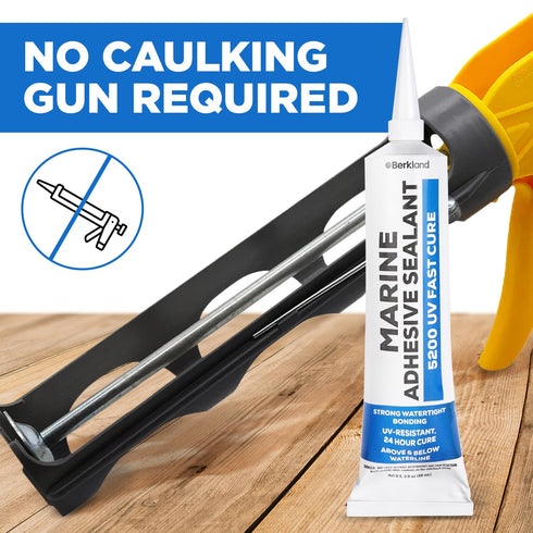 3 oz Marine Adhesive Sealant 5200 Fast Cure (White) - Permanent, Watertight Bonding and Sealing - UV Resistant, above & below Waterline - Compare ...