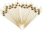 Minisland Gold Pearl Cocktail Picks, 4.7 Inch Long Bamboo Fancy Toothpicks for Appetizers, Decorative Christmas New Year Holiday Party Food Drink ...
