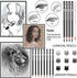 PANDAFLY Drawing Sketching Pencil Set, 22 Piece Pro Art Pencil Kit - Graphite Pencils (12B-2H), Black and White Charcoal Pencils, Charcoal Sticks,...