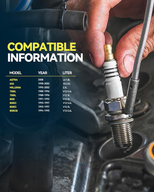 PHILTOP ZFR5F 5165 APP5224 Spark Plugs Replacement for 1992-2011 Civic 1990-2007 Accord 1995-2004 Tacoma 1989-2008 Corolla 1994-2010 Ram 1500 CR-V...