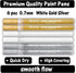 White Paint Pen, 0.7mm Acrylic 2 White, 2 Gold, 2 Silver Permanent Marker Pens for Wood Rock Plastic Leather Glass Stone Metal Canvas Ceramic Mark...