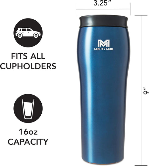 Mighty Mug | The Untippable Mug | Grips When Hit, Lifts for Sips | Insulated Stainless Steel Tumbler | Cupholder Friendly | Gifts for Women Men Al...