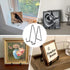 8 Pack Plate Stands for Display, 6 Inch Metal Square Picture Frame Easel Stands for Plates, Book, Photo Easel ( Black )...