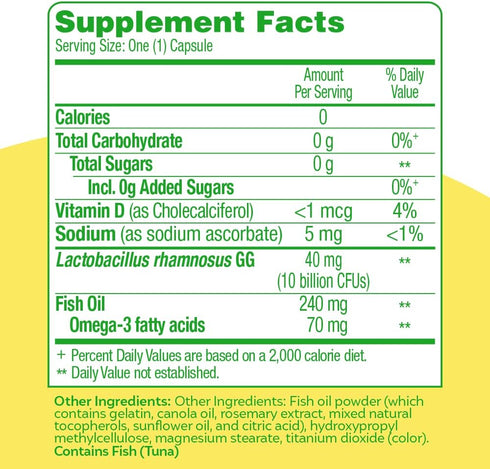 Culturelle 3-in-1 Complete Probiotic Daily Formula, Once Per Day Probiotic Supplement, Helps Your Digestive System Work Better, Supports Natural I...
