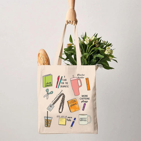 G2TUP Teacher Gift Teacher Tote Bag Teacher Life Handbag Teacher Appreciation Gift End of Year Teacher Gift...