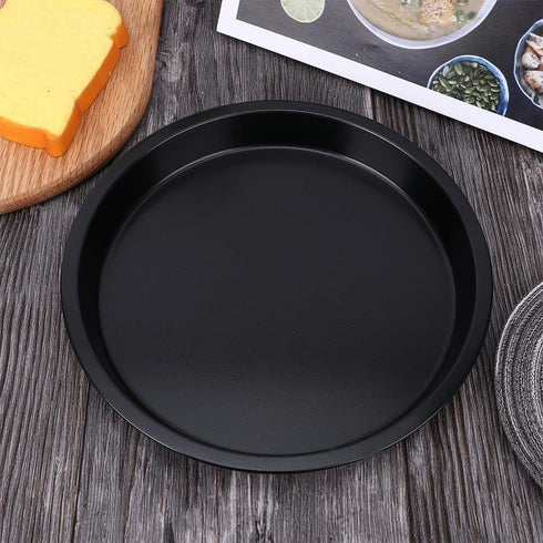 Black Pizza Pan, Carbon Steel Round Pizza Tray 10 Inch Non-Stick Pizza plate for Oven Home Kitchen Baking Tool Restaurant Bakeware...