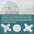 9pcs White Tent Replacement Spare Parts 3x3m Gazebo,Gazebo Awning Tent Feet Corner Center Connector,for 25/19mm Tent Connectors...