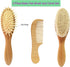 3 Piece Baby Hair Brush and Comb Set for Newborn & Toddlers- Natural Wooden Hairbrush with Soft Goat Bristles for Cradle Cap - Perfect Scalp Groom...