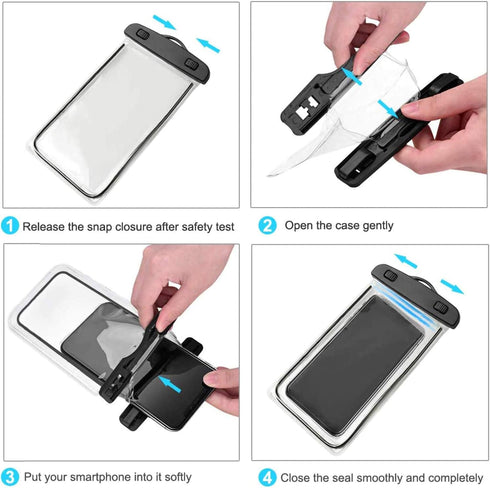 ORIbox Waterproof Pouch Phone Dry Bag with Luminous Ornament Case for iPhone 12 11 Pro Max XS Max XR X 8 7 6S Plus SE 2020 12 mini Galaxy Pixel, B...