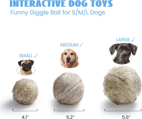 Nocciola Wobble Giggle Ball for Dogs, Interactive Dog Toys for Boredom, Squeaky Ball Dog Toys to Keep Them Busy, Pet Toys for Small Medium Large D...