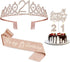 21st Birthday Decorations for Her, Including 21st Birthday Sash and Tiara, Cake Topper, Candles, 21 Year Old Gifts for Her...