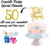 Gold Glitter 50 Years Blessed Cake Topper - for 50th Wedding Anniversary / 50th Anniversary Party / 50th Birthday Party Decorations...