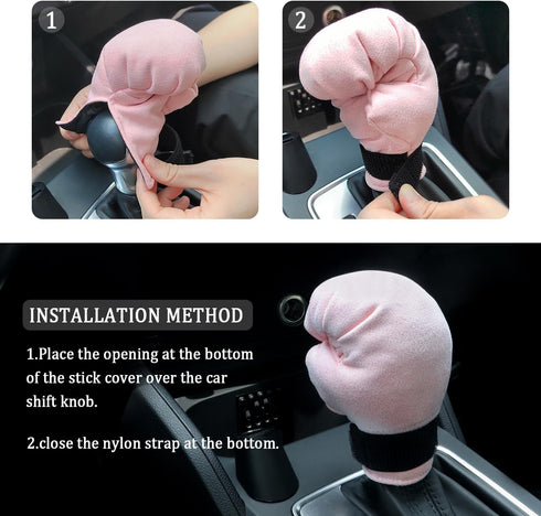 Car Gear Shift Cover,Boxing Shift Knob Cover for Decorate & Protect Car Interior Accessories,Shift Cover Fits Car Truck SUV with Manual/Automatic ...