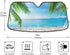 Tropical Palm Tree Beach Car Windshield Sun Shade Blocks UV Rays Sun Visor Protector Foldable Sun Reflector to Keep Your Vehicle Cool...