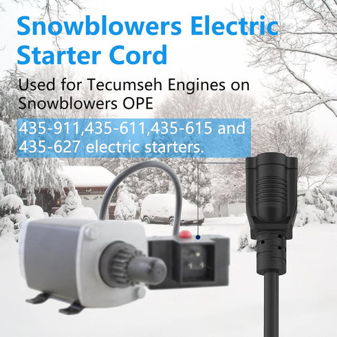 Snowblower Start Cord Replacement Parts 929-0071b Compatible with Ariens and MTD Electric Snow Blower - 9.8ft Starter Power Cord Accessories...