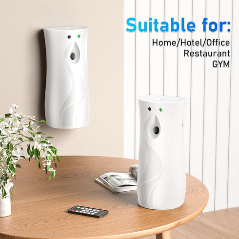 Automatic Air Freshener Spray Dispenser, Wall/Standing Battery Powered (Not Included) Aerosol Spray Dispenser with Remote Control for Bathroom, Ho...