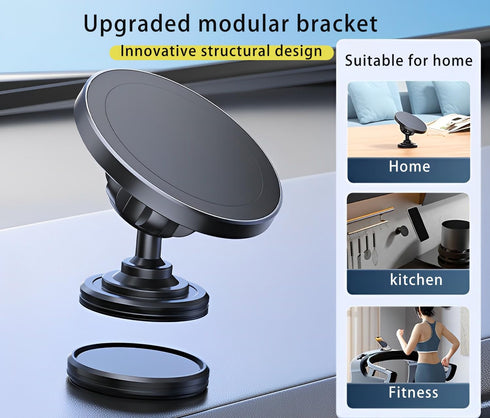 Multi-Functional Fits Magsafe Car Mount for magsafe Gym Mount - Adhesive Base, Strong Magnetic Attachment, On-The-Go Support,Fits iPhone 15 car Mo...