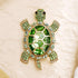 Cute Turtle Brooch Pin Crystal Rhinestones Green Marine Animals Lovely Lapel Pin Dress Accessories Boutonniere Corsage for Hat Bag Gold Tone Great...