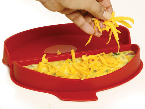 Norpro, Red Silicone Omelet Maker, 8.75 by 4.75 by 1.38-Inch, 8.75" x 4.75" x 1.38"...