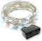 60 LEDs Cold White Color String Lights Silver Wire Indoor and Outdoor 20 Feet Firefly Starry Fairy Lights Battery Powered for DIY, Christmas, Holi...