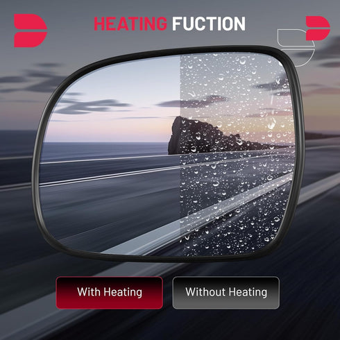 BDFHYK Driver Left Side Heated Mirror Glass Compatible with Lexus 2004-2006 RX330, 2007-2009 RX350, 2006-2009 RX400h Side View Exterior Mirror wit...