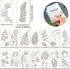 16 Pieces Leaf Stencils Tropical Leaves 42 Patterns Palm Fern Turtle Plant Leaves Template for Painting Reusable Drawing Stencils on Wood Wall Cra...