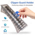 Hair Clipper Guard and Comb Holder Case - Professional Organizer for Universal Hair Clippers with 10 Slots - Rectangular Plastic Guide Comb Storag...