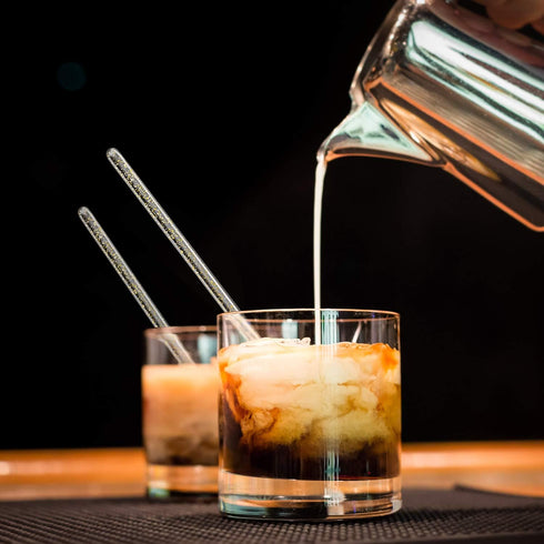 Honoson 100 Pieces Disposible Plastic Round Top Crystal Swizzle Sticks (Gold)...