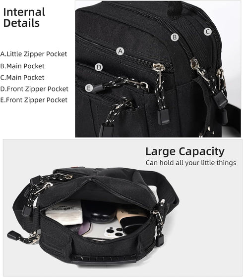 KL928 Men's Messenger Bag - Crossbody Shoulder Bags Travel Bag Man Purse Casual Sling Pack for Work Business...