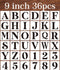 9inch Alphabet Stencils for Painting Reusable Letter Stencils Large Letters Drawing Templates for Art Crafts Holiday Decor...