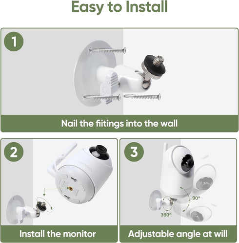 bonoch Ajustable Baby Monitor Wall Mount, Compatible Baby Camera Adjustable Metal Holder Stand (Not for Monitor, Cam Not Include)...