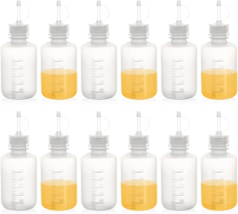 ULAB 12pcs Vol.125ml/4.2oz Drop Dispensing Bottles, LDPE material, PP Cap and Screw Cap, Laboratory drip Bottle, Watercolor Pigment Bottle, Ink Di...