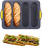 4-cavity Silicone Bread Loaf Pan, Nonstick Sourdough Loaf Pan & Heat Resistant Baguette Bread Pan, Bread Pans for Homemade Bread, Silicone Molds f...