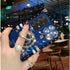 for Samsung Galaxy S21 Ultra Bling Case Fashion Square Bling Diamond Glitter Soft Trunk Cover with Ring Holder Kickstand Phone Skin,Gold...