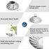 Steamer Basket Stainless Steel Vegetable Basket Metal Handle Folding Silicone Feet Steamer Insert for Cooking Veggies Fish Seafood Include Safety ...