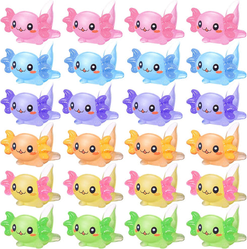 Junkin Mini Axolotl Resin Charms Miniature Axolotl Ornament Tiny Animal Figures for DIY Garden Dollhouse Birthday Party Decoration Aquarium(48 Pcs...