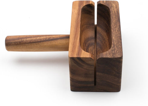 Ironwood Gourmet 28330 Local 338 Bagel Miter, Acacia Wood, 7 x 5.5 x 2.5 inches...