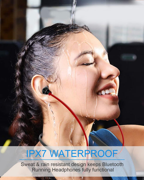 NANAMI Bluetooth Earbuds, 5.3 Bluetooth Wireless Headphones, IPX7 Waterproof, in-Ear Earphones with Mic, Noise Cancelling Headsets, Magnetic Neckb...