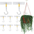 8PCS Ceiling Hooks for Hanging Plants, Self-Adhesive Ceiling Hooks No Drilling, PVC Clear Plant Hooks for Ceiling with Stainless Steel Plant Hooks...